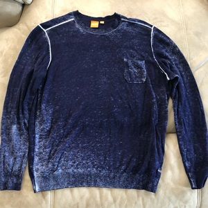 Hugo Boss XXL Blue/White Lightweight Sweater